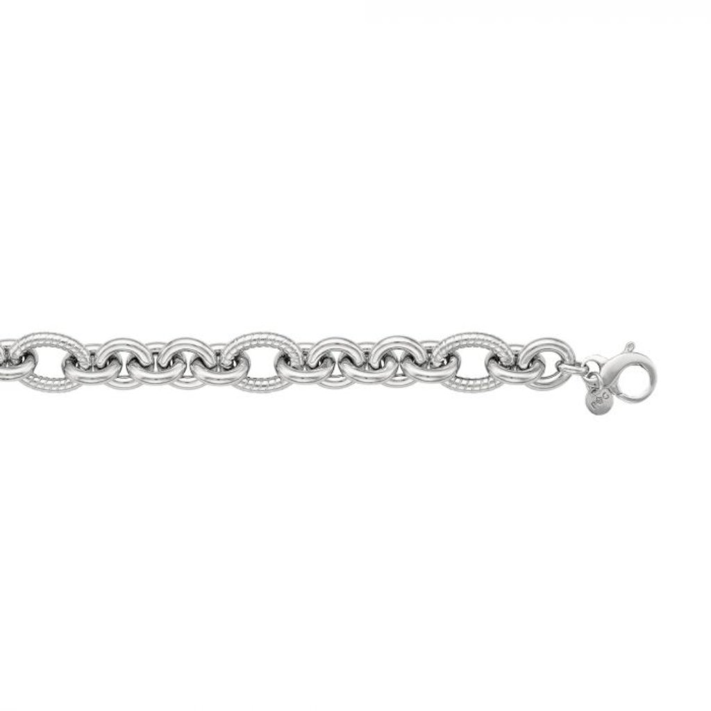Silver Italian Cable Bold Link Bracelet